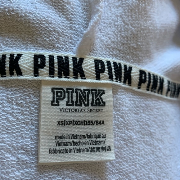 Victoria’s Secret PINK white cropped hoodie - Picture 5 of 7